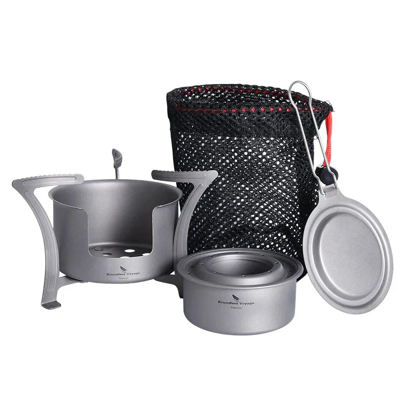 Titanium Multi-Fuel Camping Stove Grey