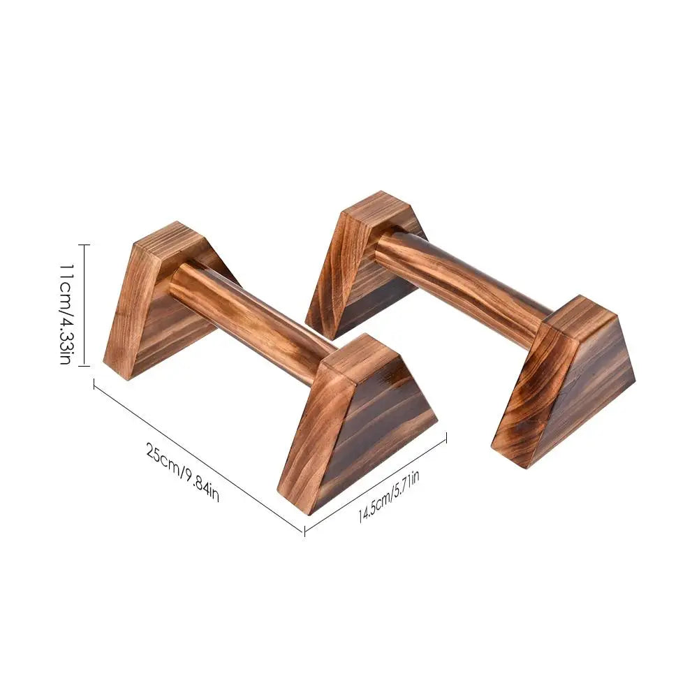 Wooden Push-Up Stands - Gym Exercise Bars for Chest Training