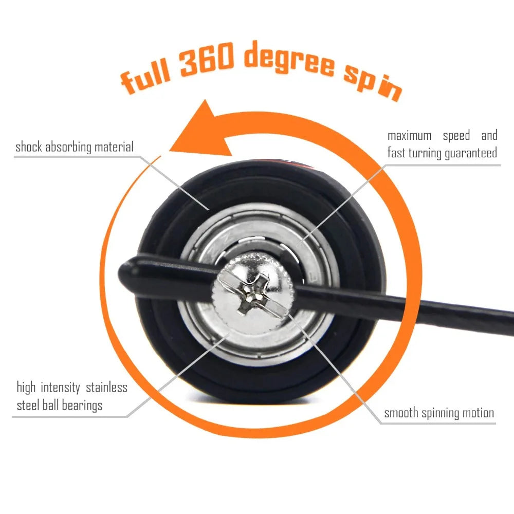 Pro Crossfit Jump Rope - Ball Bearings, Weighted for Sports Training