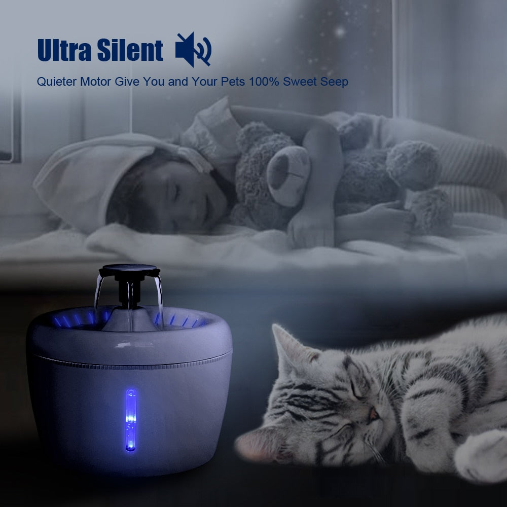 Automatic Cat Fountain Water Drinking
