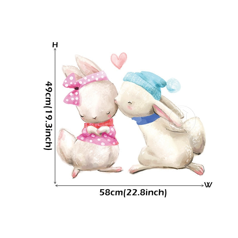 Baby Room Cute Ballet Bunny Wall Stickers