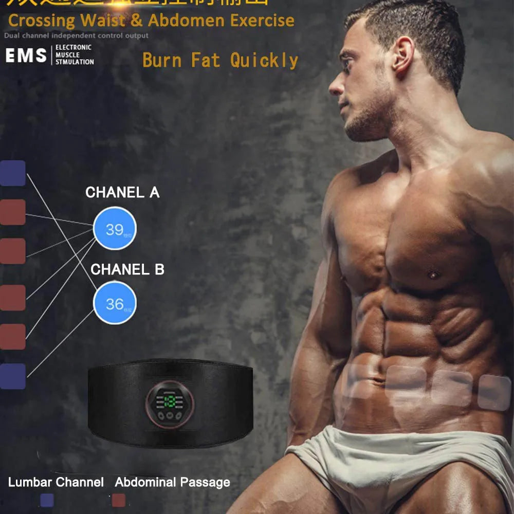 EMS Muscle Stimulation Abdominal Trainer Belt Set