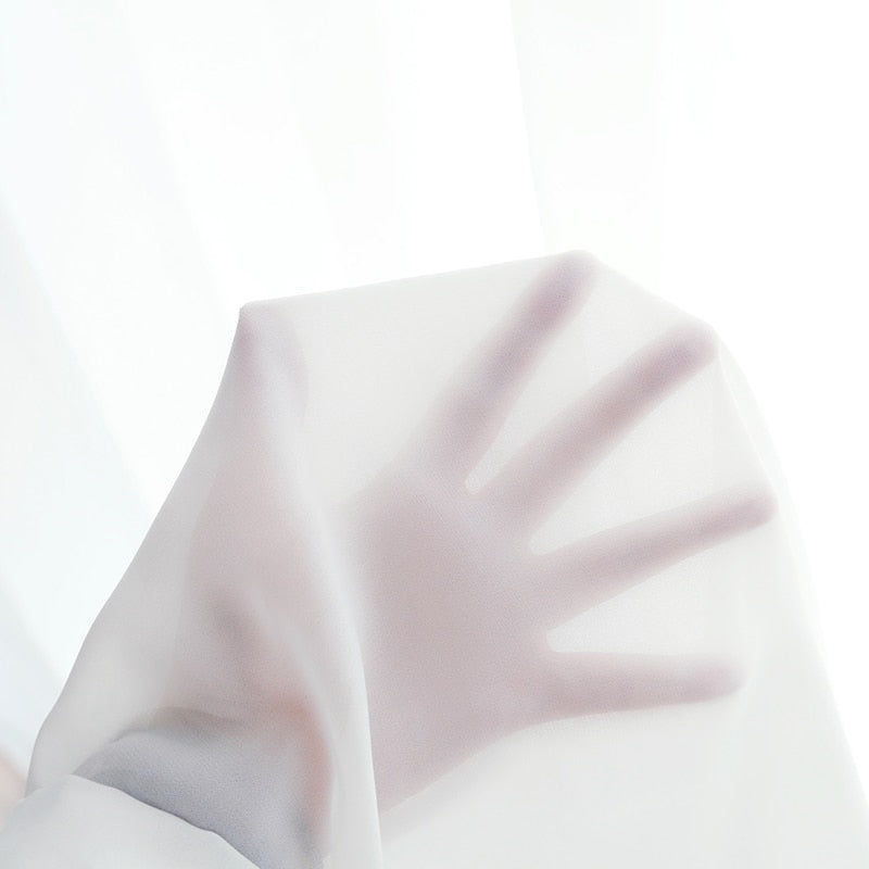 White Tulle Curtains