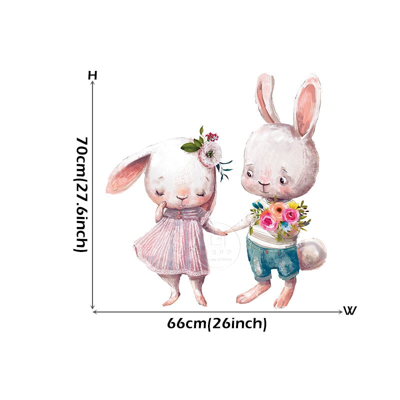Baby Room Cute Ballet Bunny Wall Stickers
