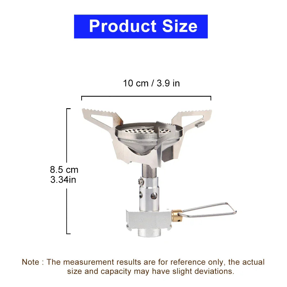 Camping Gas Mini Backpack Stove Silver