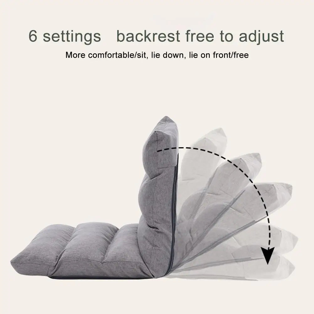 Adjustable Floor Gaming Sofa Chair - Padded Lounger with Back Support