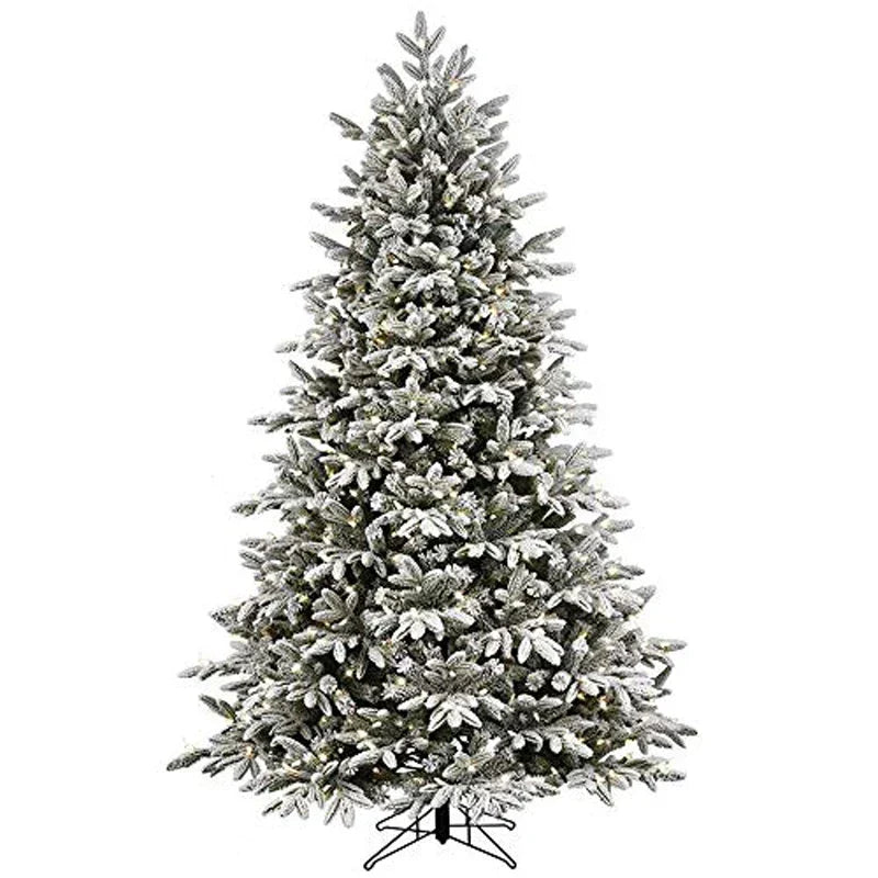 Snow Christmas Tree With Led Lights For Holiday Decor