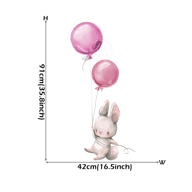 Baby Room Cute Ballet Bunny Wall Stickers