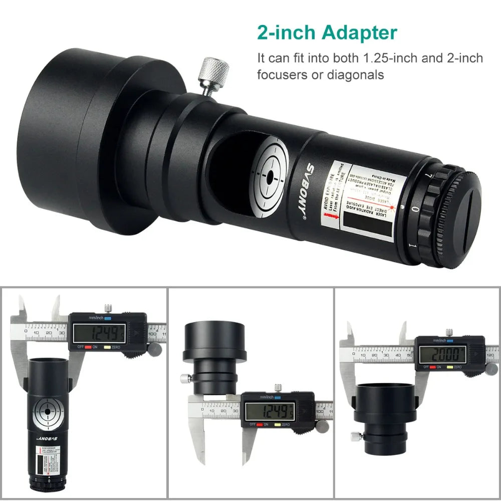 Red Laser Collimator for Newtonian And SCT Telescope Black