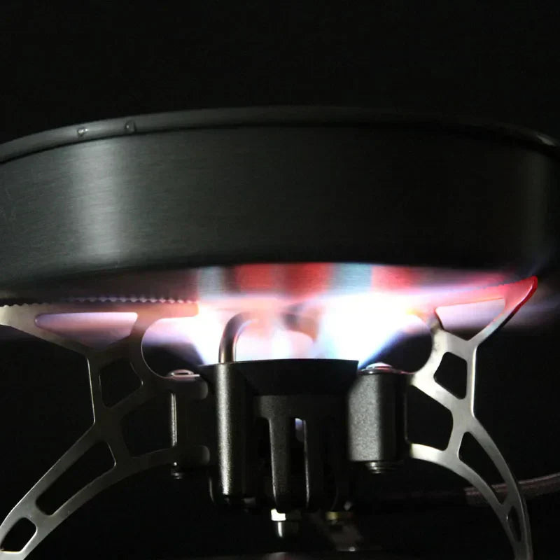 1000ml Dual-Fuel Gasoline Gas Stove Silver