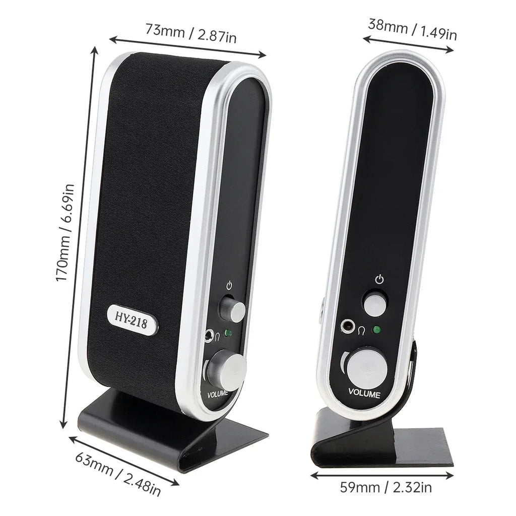 6W Usb Wired Stereo Speakers For Pc Laptop (White)