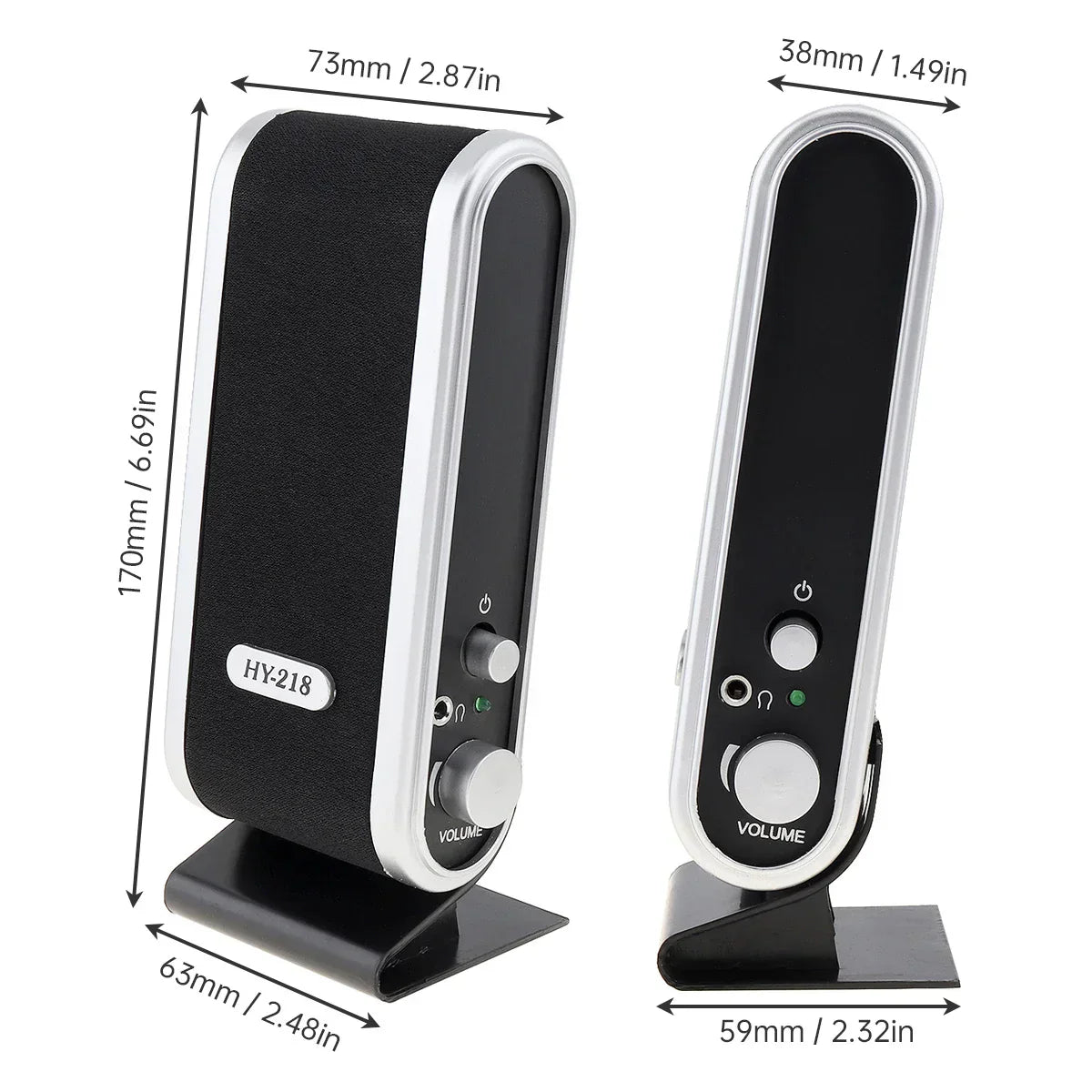 6W Usb Wired Stereo Speakers For Pc Laptop (White)