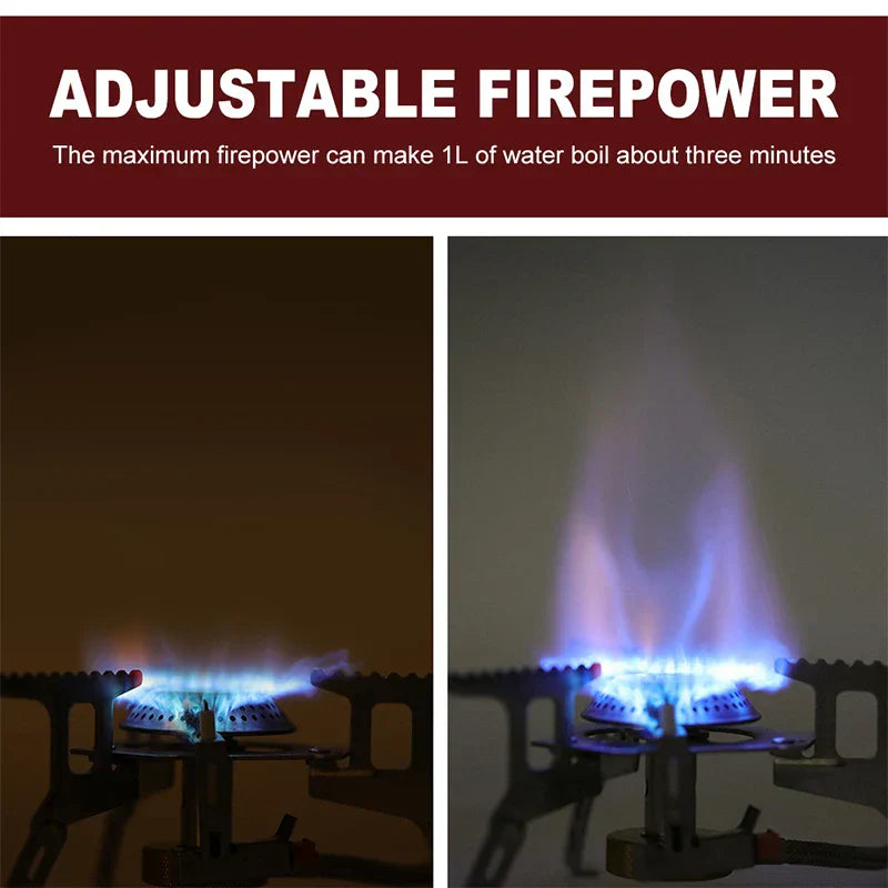 Portable Camping Gas Stove Silver