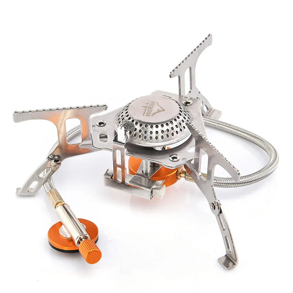 Portable Camping Gas Stove Silver