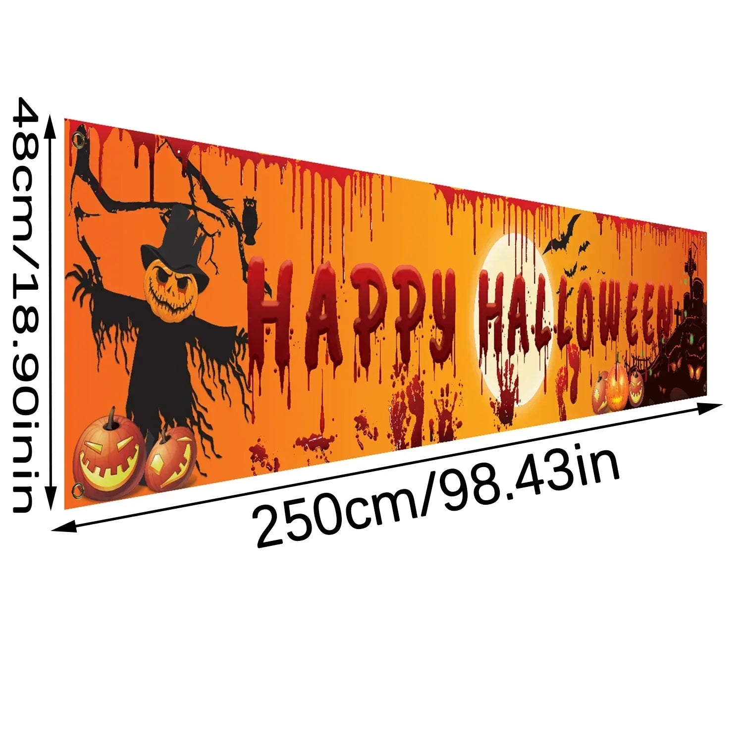 Halloween Blood Hand Banner For Spooky Decor