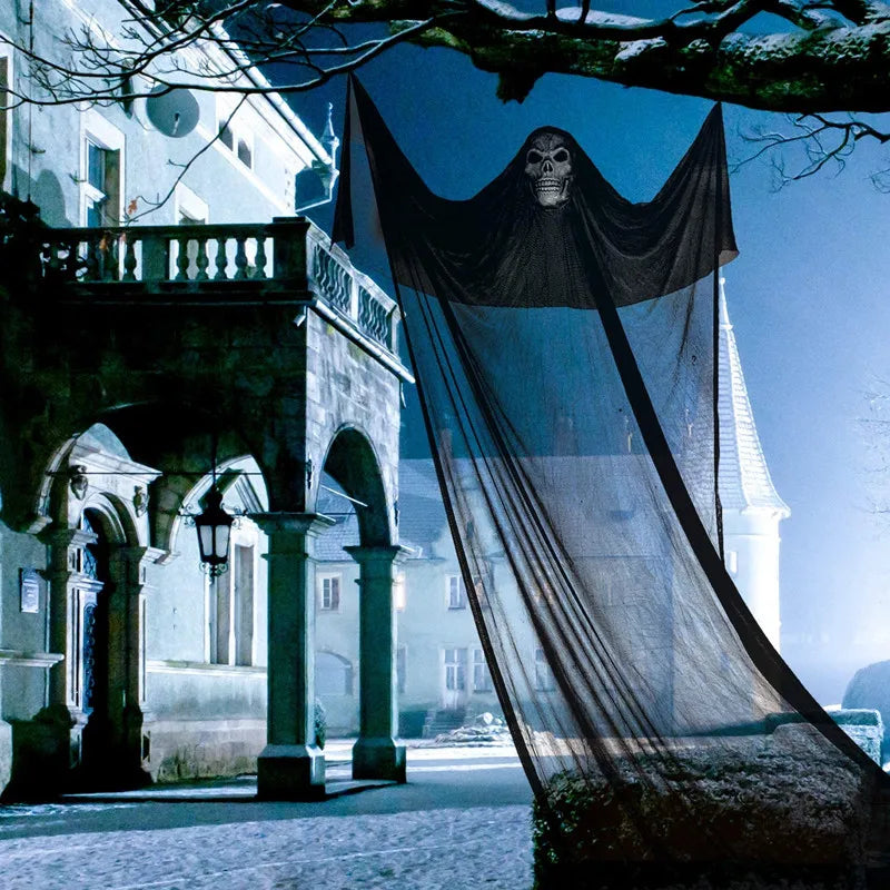 Halloween Hanging Skull Ghost With Led Sound