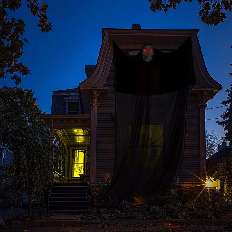 Halloween Hanging Skull Ghost With Led Sound