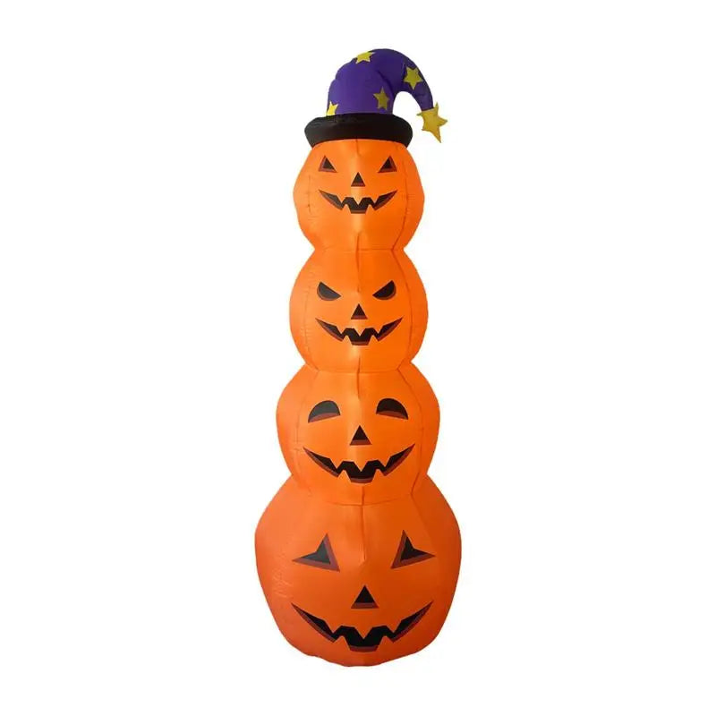 Halloween Inflatable Led Wizard Pumpkin Yard Decoration