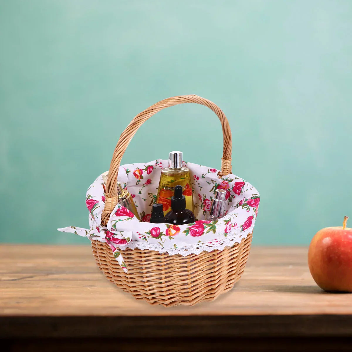 Hand Woven Picnic Basket With Handle
