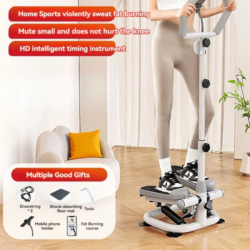 Silent Handrail Stepper For Home Fitness