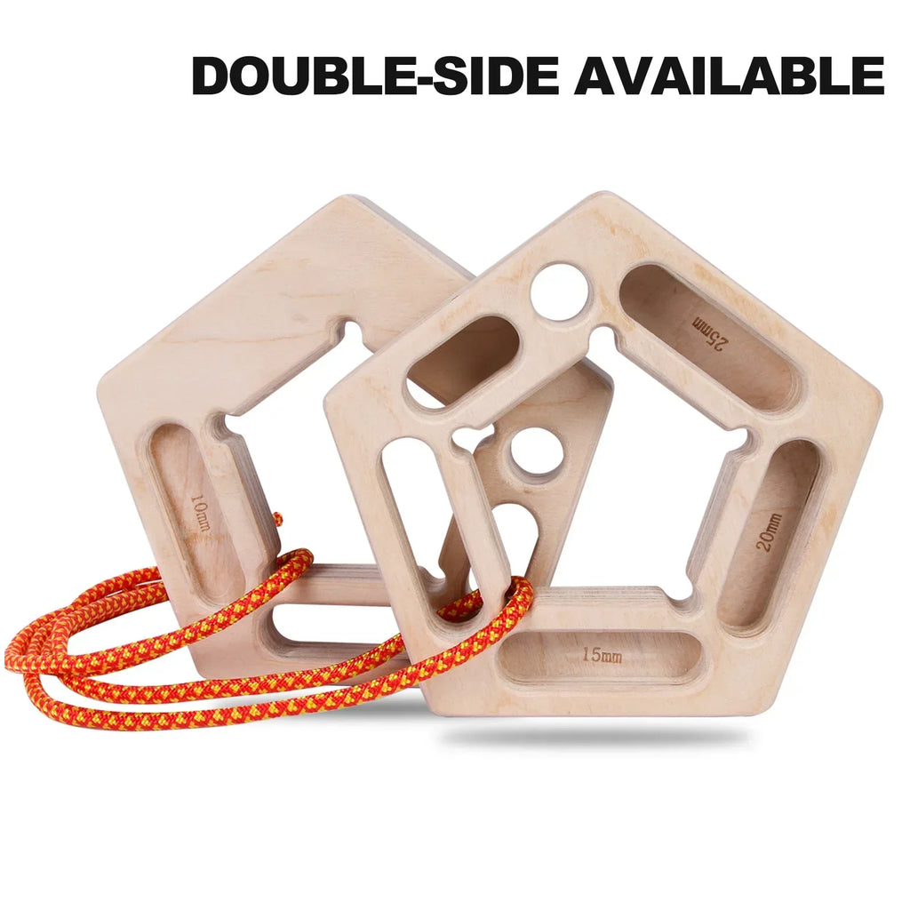 Double-Sided Hangboard Fingerboard Portable Khaki, 21×7×22Cm, 1 Pair