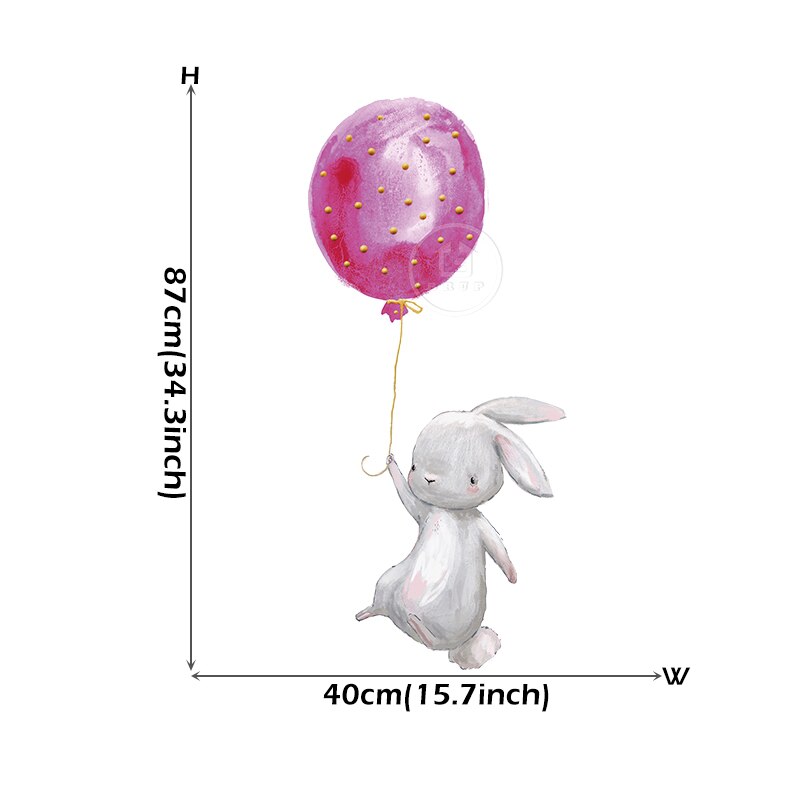 Baby Room Cute Ballet Bunny Wall Stickers