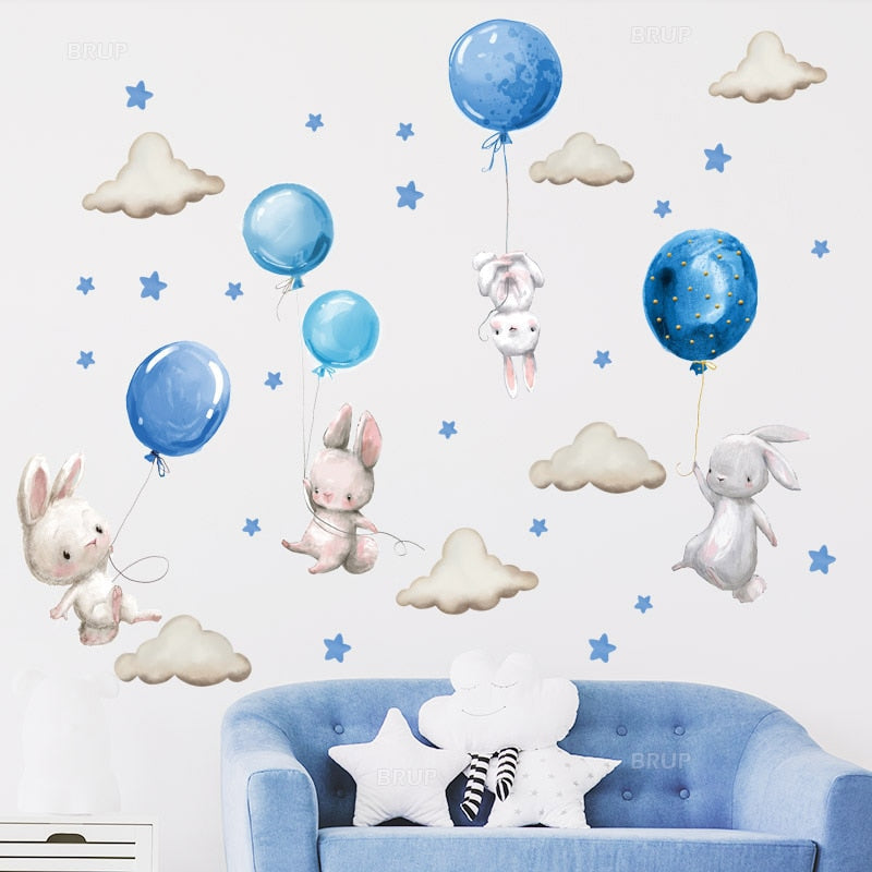 Baby Room Cute Ballet Bunny Wall Stickers