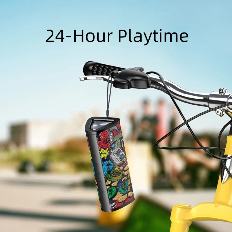 Portable Bluetooth Speaker Black-Graffiti