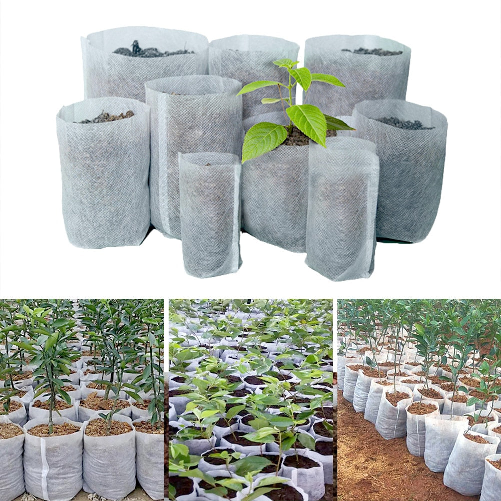 100Pcs Biodegradable Non-woven Seedling Pots