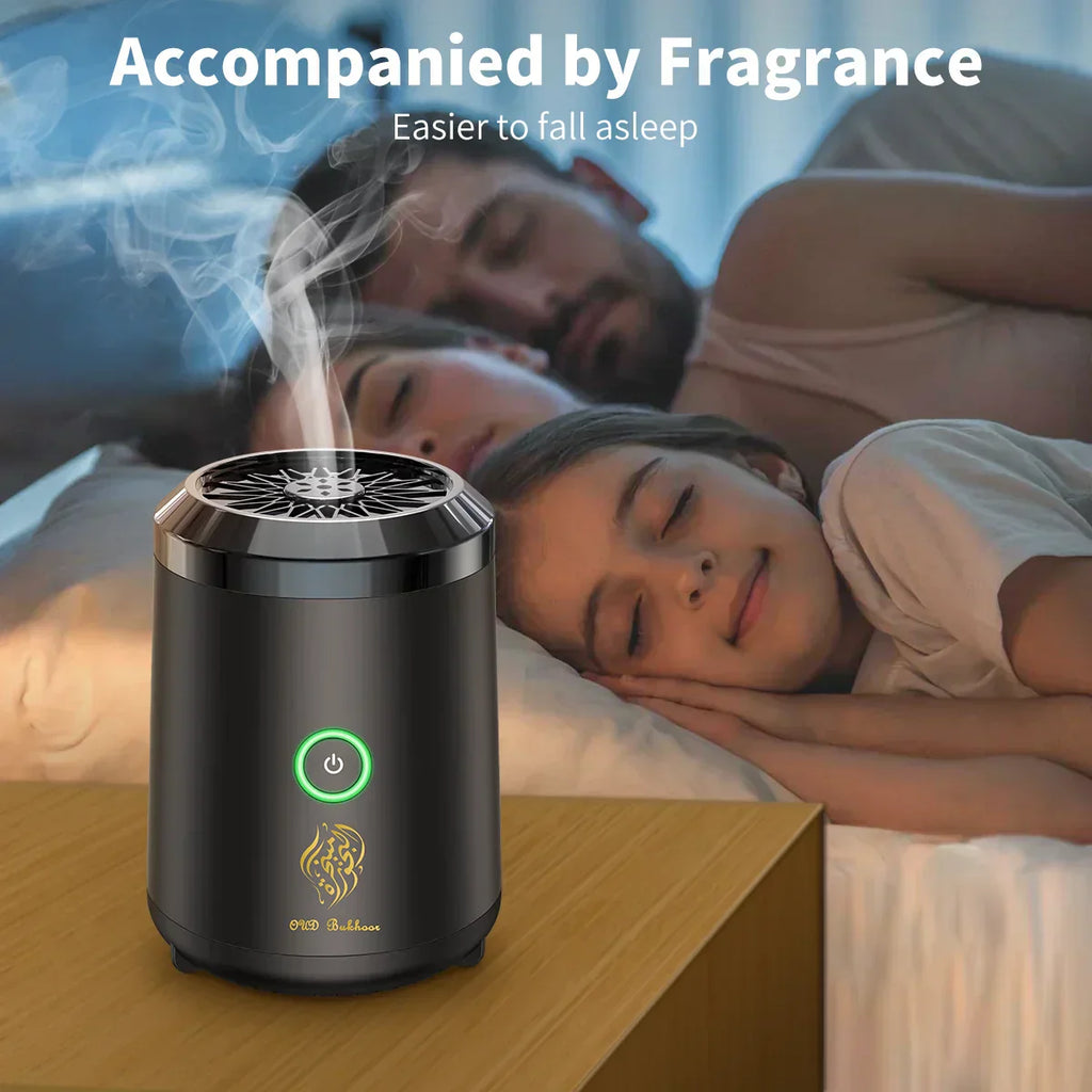 Portable Mini Incense Burner - Rechargeable USB Aroma Diffuser with Ceramic Chamber