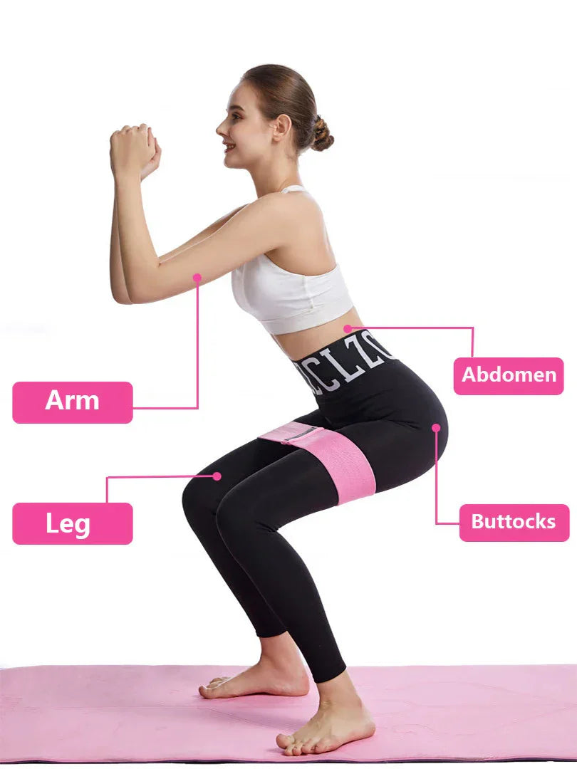 Elastic Fitness Resistance Rubber Band Cloth for Home Exercise