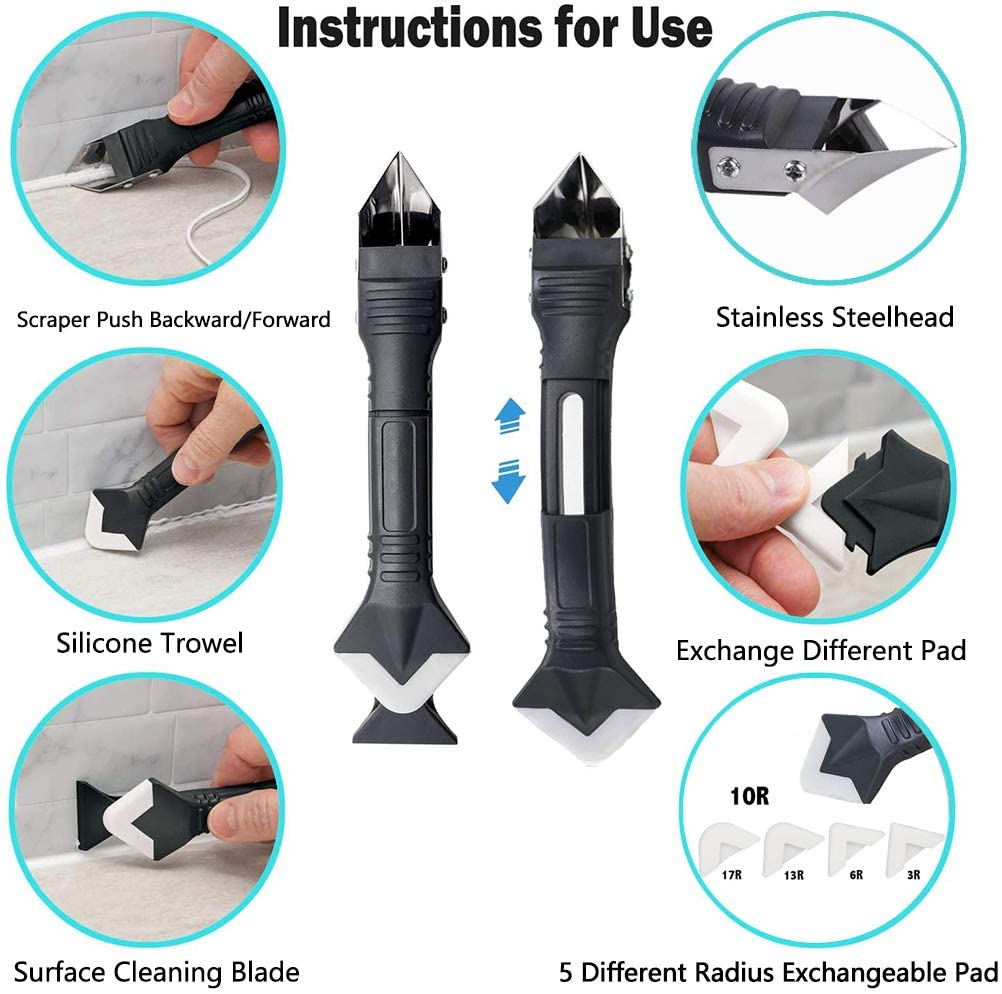 Caulking Tool Glass Glue Angle Scraper