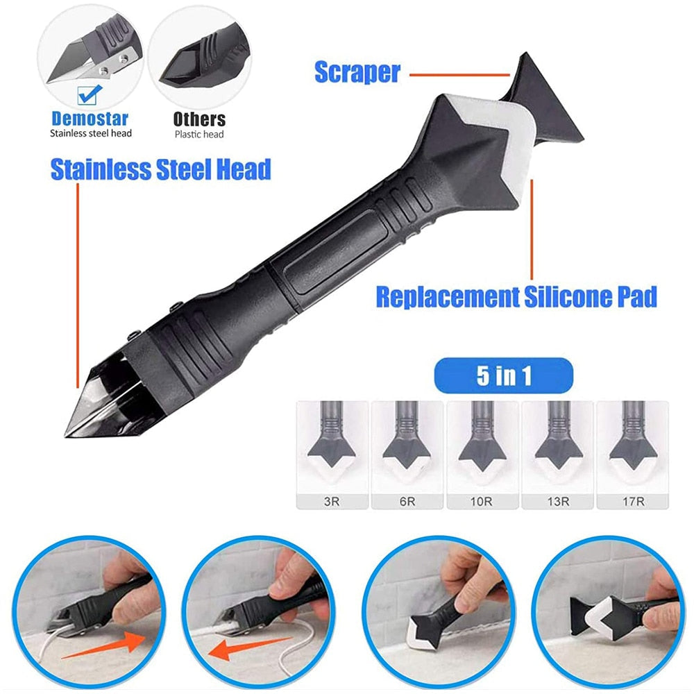 Caulking Tool Glass Glue Angle Scraper