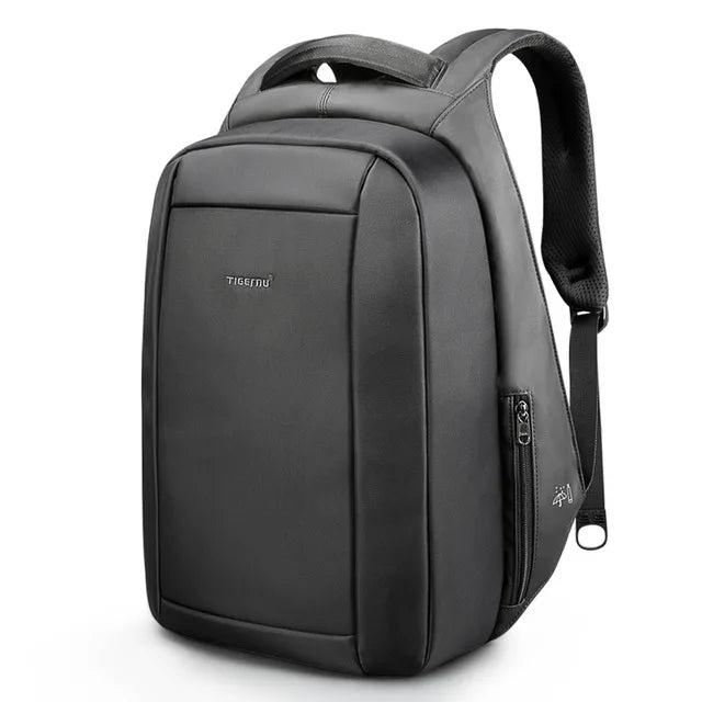 Anti-Theft Laptop Backpack USB Port Black