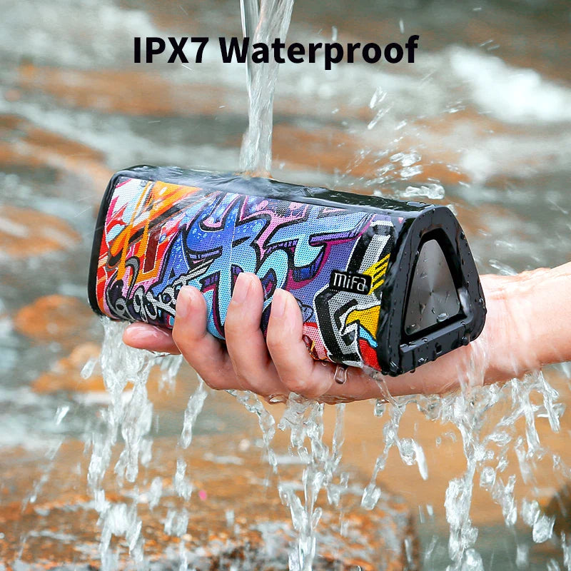 Portable Bluetooth Speaker Black-Graffiti