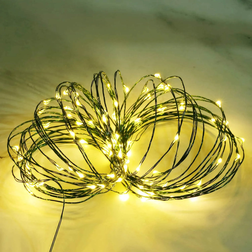 200M Green Wire 8 Modes Fairy String Lights - 2000 LEDs Waterproof Firefly Lamp