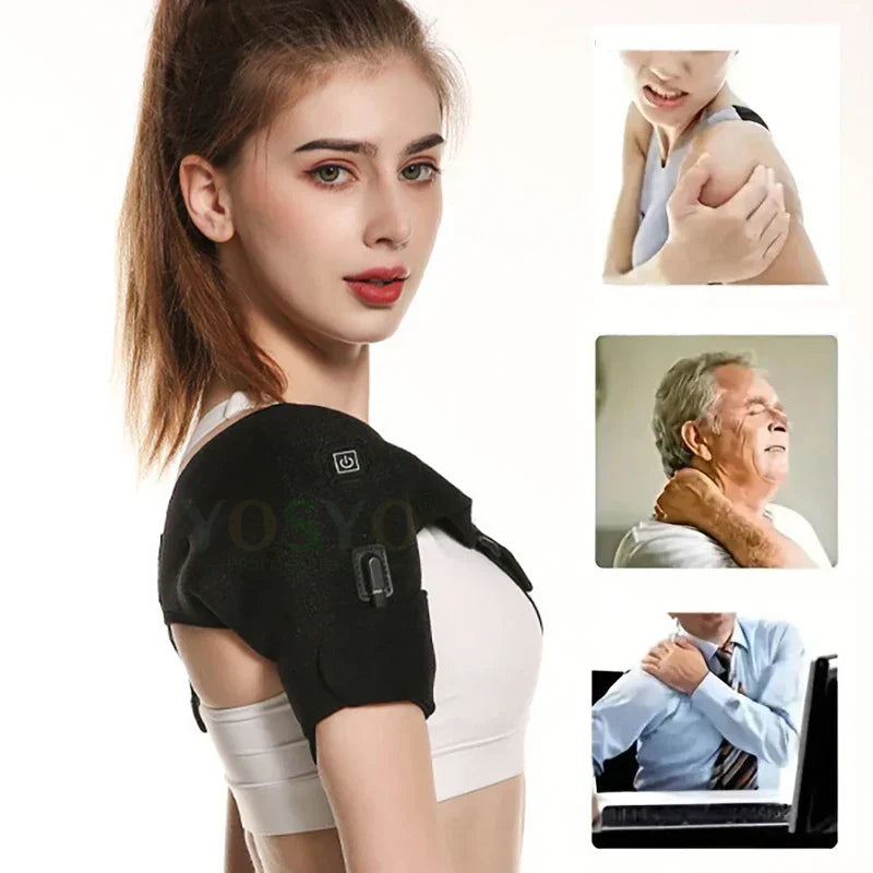 Usb Heating Shoulder Support Belt Black
