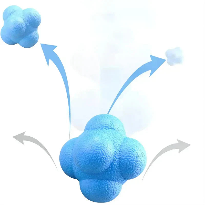 Hexagon Reaction Ball Agility & Reflex Training Tool Blue