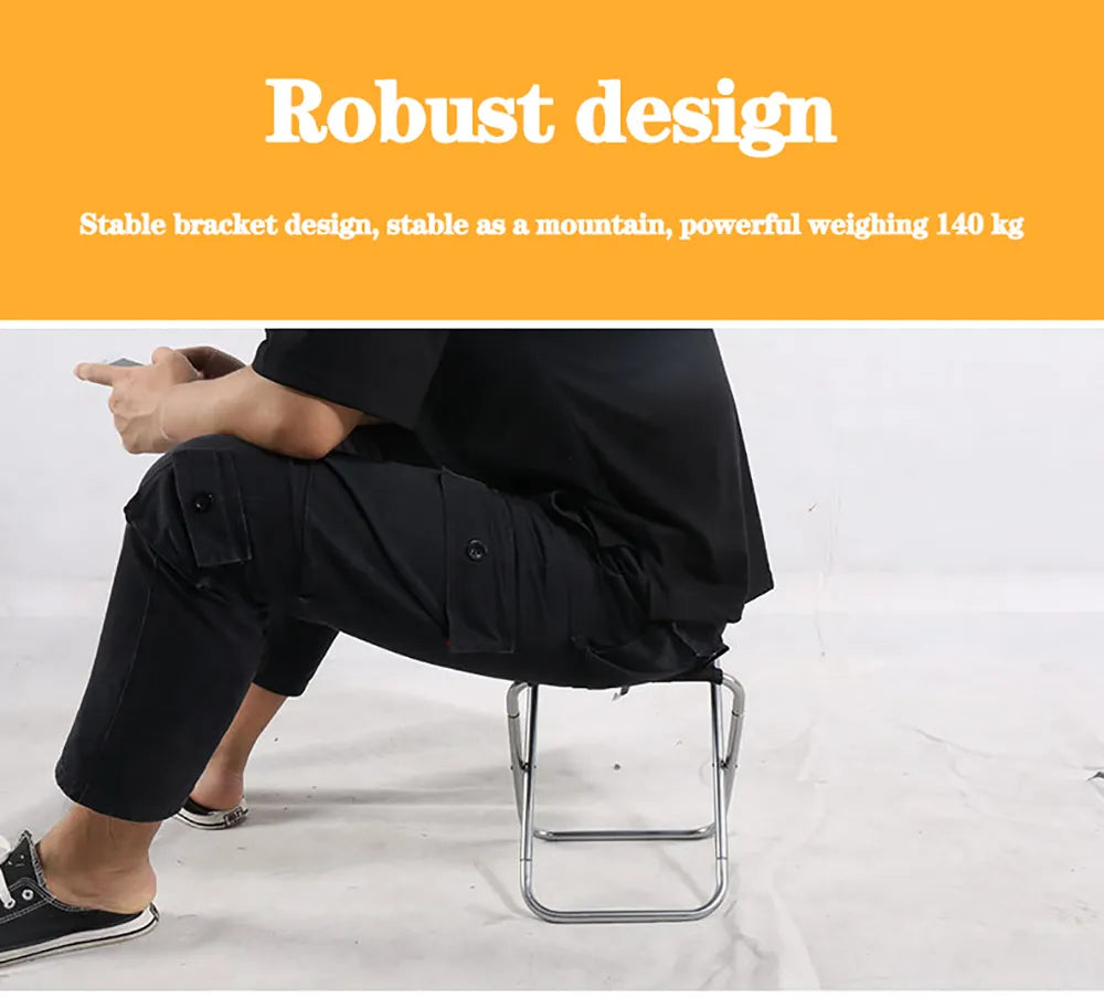 Folding Portable Outdoor Stool - Ultra-Light Bench for Travel and Camping