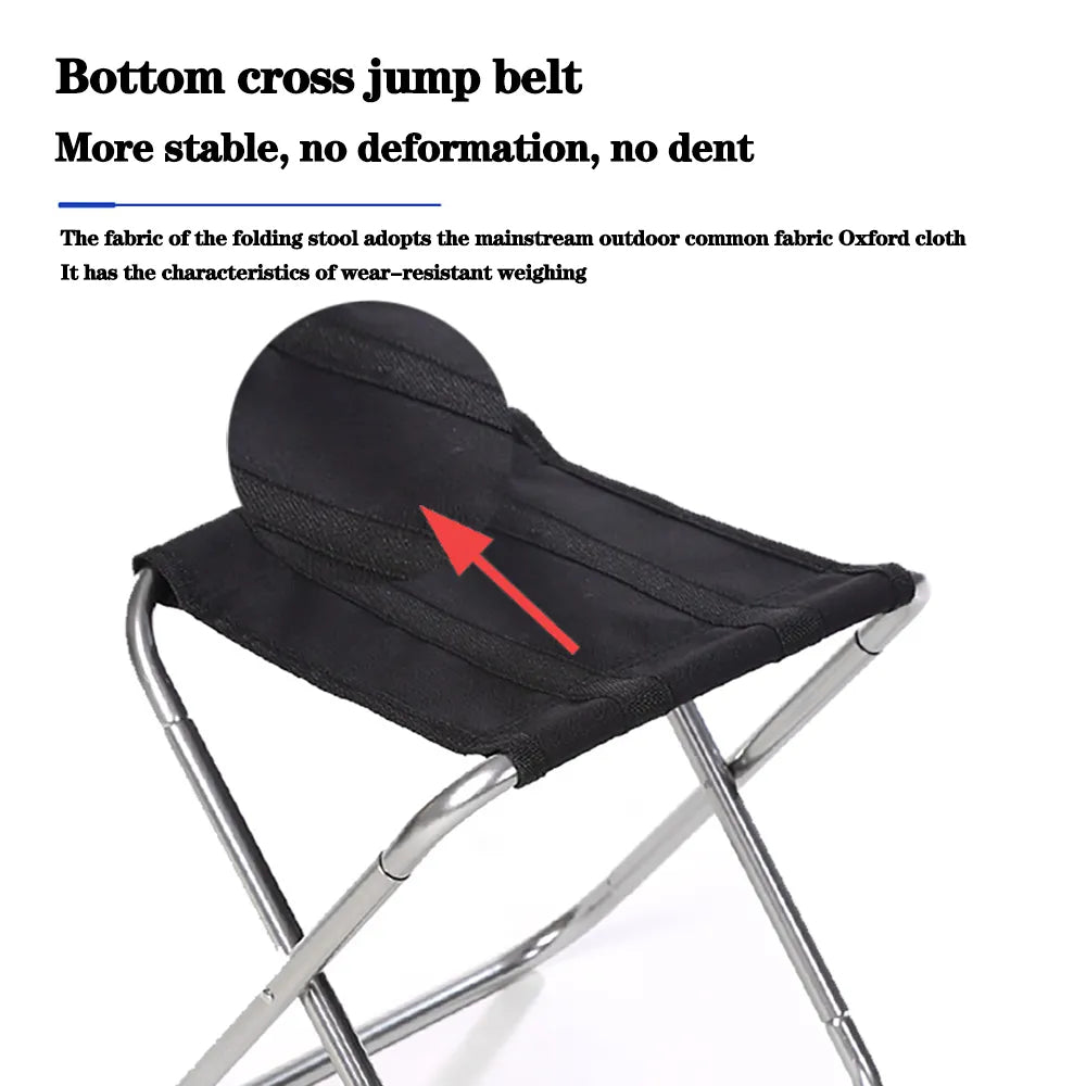 Folding Portable Outdoor Stool - Ultra-Light Bench for Travel and Camping