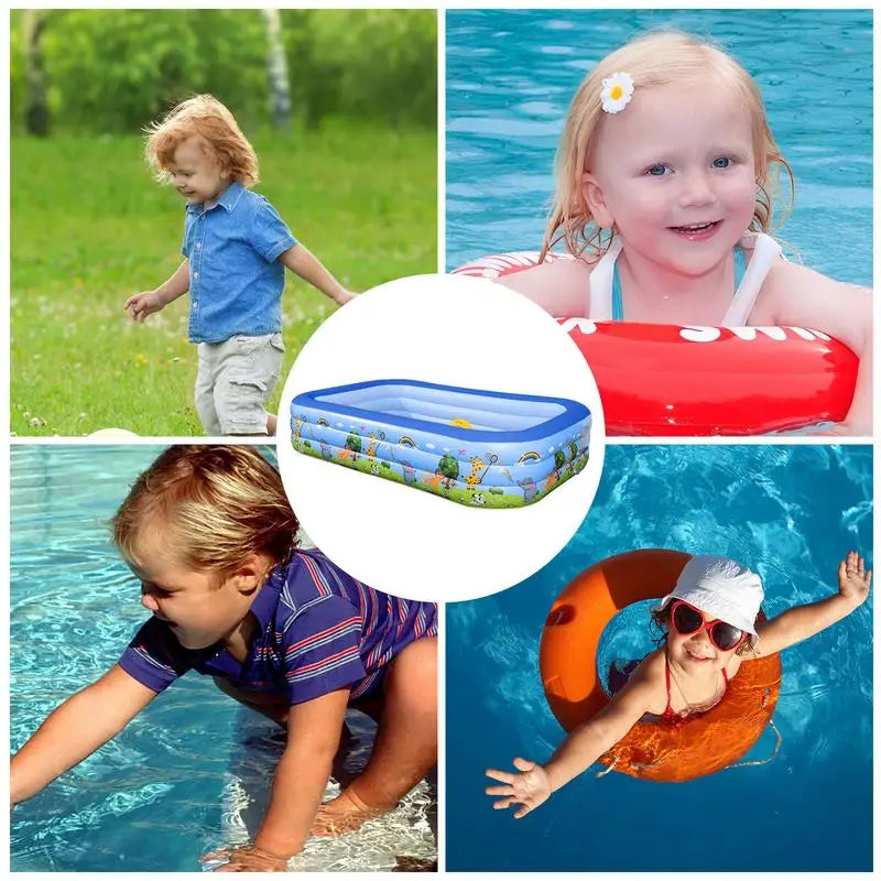 Kids Inflatable Swimming Pool With Multi-Size Bathing Tub