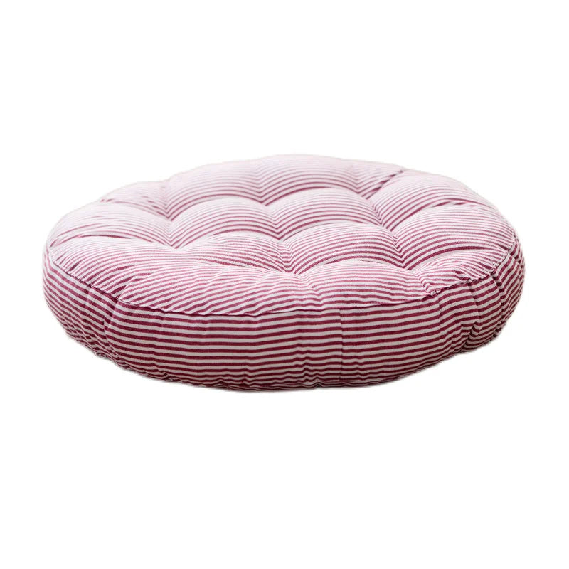 Stripe Garden Round Chair Cushion For Indoor/Outdoor