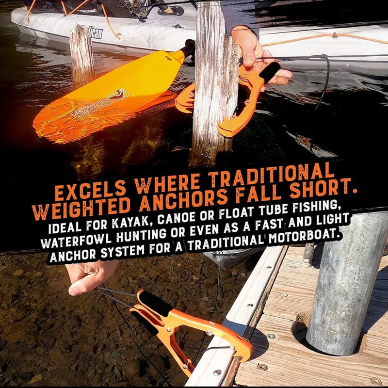 Kayak Anchor Gripper With Large Clamping Mouth