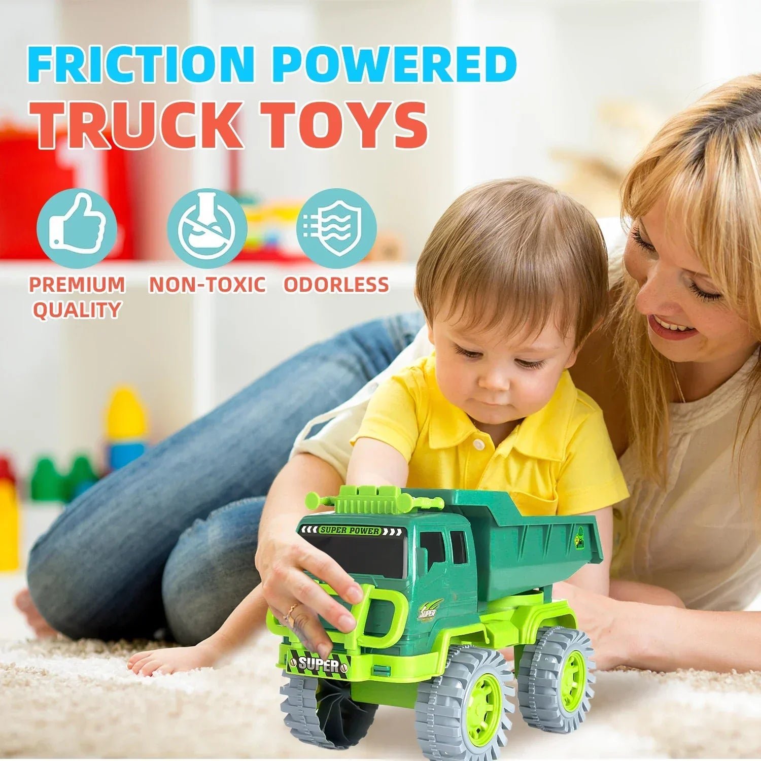 Kids Engineering Dump Truck Toy (Green)
