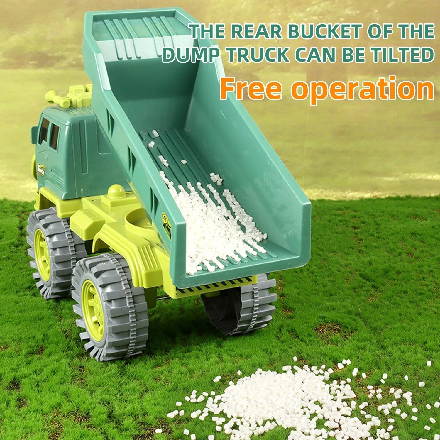 Kids Engineering Dump Truck Toy (Green)