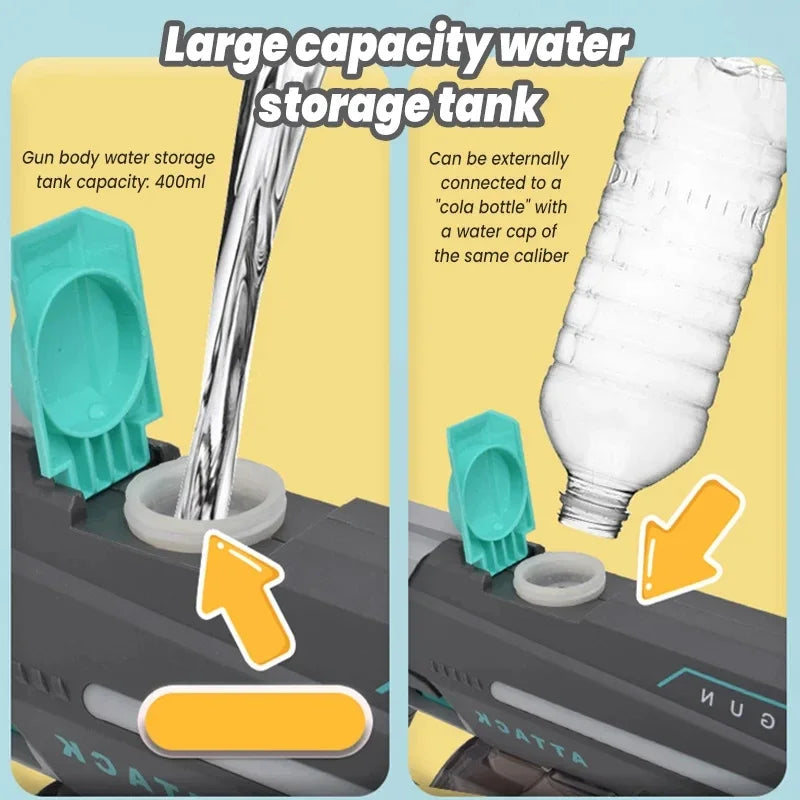 Large Capacity Electric Water Gun With Led Lights