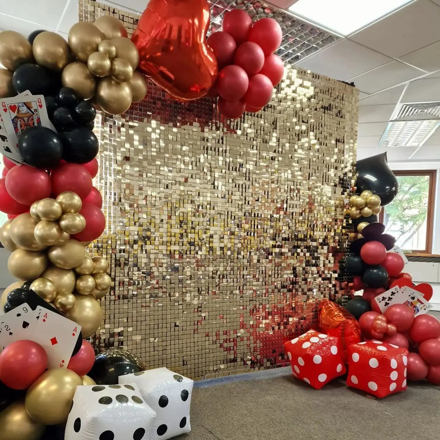 Light Gold Shimmer Wall Backdrop