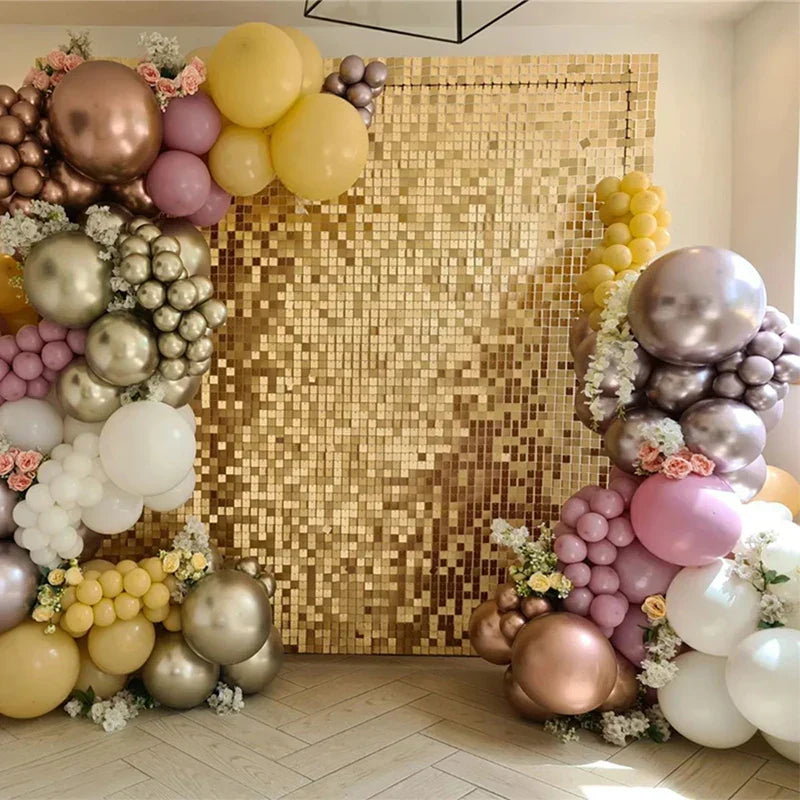 Light Gold Shimmer Wall Backdrop
