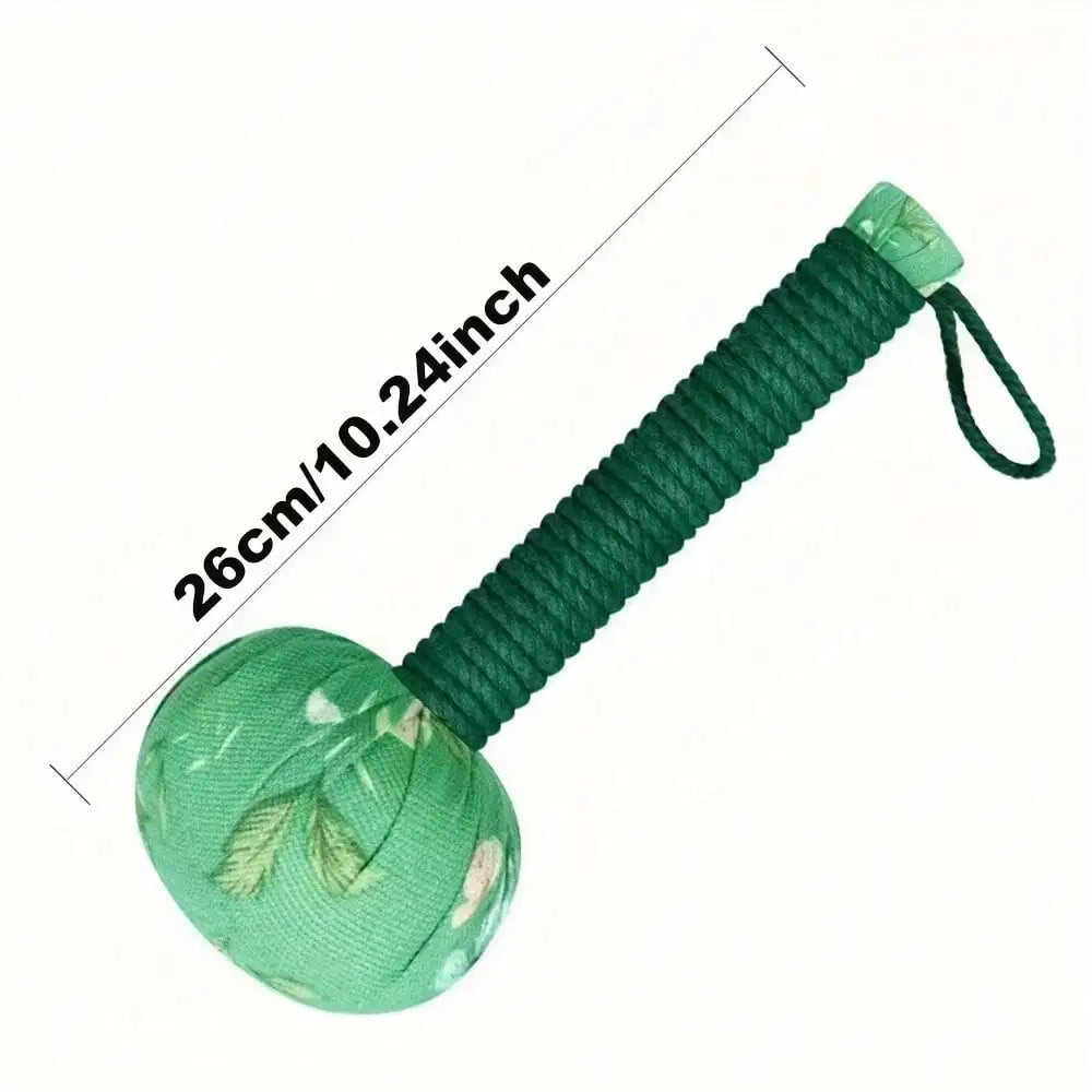 Long Handled Wormwood Massage Hammer Green
