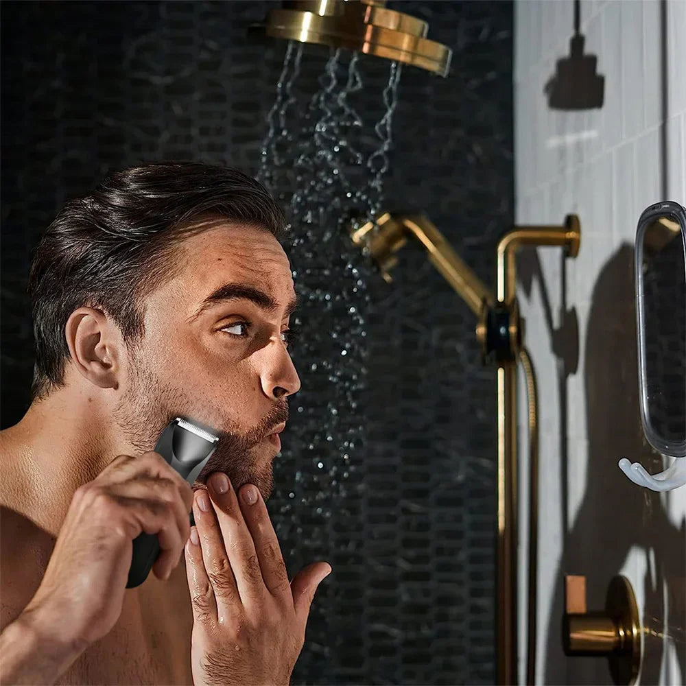 Waterproof Body Hair Trimmer SkinSafe Ceramic Blade Black